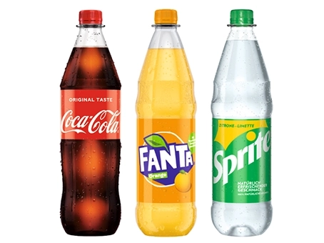 Cola, Cola-Light, Fanta, Sprite 1 Liter